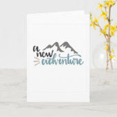 Carte Une nouvelle aventure (Fleur jaune)