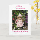 Carte Une nouvelle grande nièce (Fleur jaune)