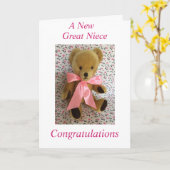 Carte Une nouvelle grande nièce (Fleur jaune)