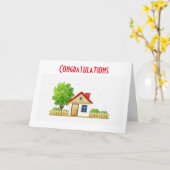 CARTE UNE NOUVELLE MAISON *FÉLICITATIONS* (Fleur jaune)