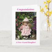 Carte Une nouvelle petite-fille (Fleur jaune)