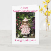 Carte Une nouvelle petite-fille (Fleur jaune)