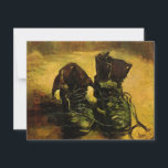 Carte Une paire de chaussures de Vincent van Gogh<br><div class="desc">Une paire de chaussures de Vincent van Gogh est un post impressionnisme d'art vintage à vie morte avec une vieille paire de bottes de travail paysan avec dentelles. Les bottes de travail qu'un fermier pauvre porterait. À propos de l'artiste : Vincent Willem van Gogh était un peintre post impressionniste dont...</div>