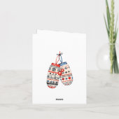 Carte Une paire de tonneaux de Noël douillette (Dos)