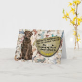 Carte Une pensée hilarante de votre anniversaire au Labr (Fleur jaune)