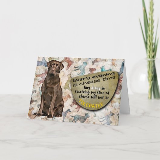 Carte Une pensée hilarante de votre anniversaire au Labr (Devant)