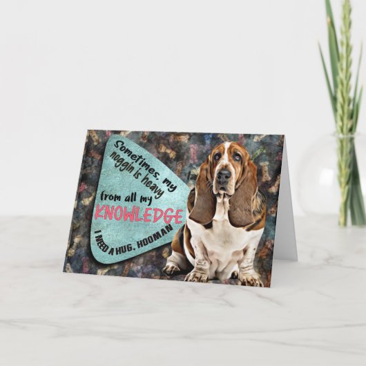 Carte Une pensée hilarante de votre Basset Hound Anniver (Devant)