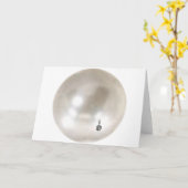 Carte Une perle avec une boucle d'oreille de fille (Fleur jaune)