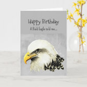Carte Une personnalité d'aigle chauve Anniversaire Fun B (Fleur jaune)