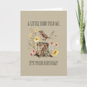 Carte Une petite histoire de fleurs d'anniversaire