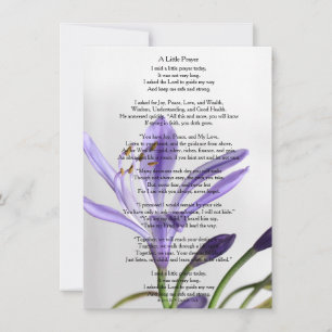 Carte "Une petite prière" Matte