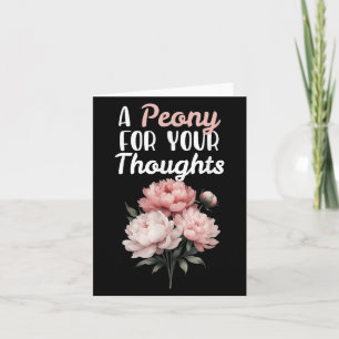 Carte Une pivoine pour vos pensées Fleurs fleuriste Funn