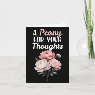 Carte Une pivoine pour vos pensées Fleurs fleuriste Funn