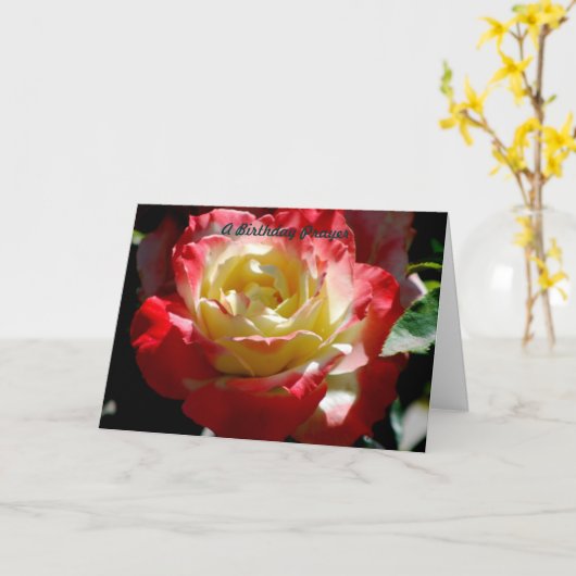 Carte Une prière d'anniversaire (Fleur jaune)