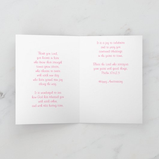 Carte Une prière d'anniversaire (Intérieur)