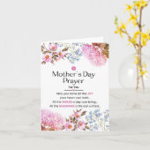 Carte Une prière pour la fête des mères (Fleur jaune)