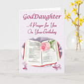 Carte Une prière pour une Godgirl à son anniversaire (Fleur jaune)