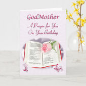 Carte Une prière pour une mère divine à son anniversaire (Fleur jaune)