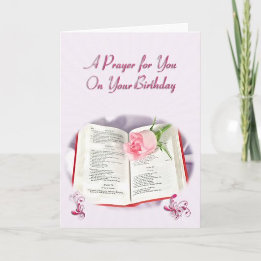 Carte Une prière pour votre anniversaire (Devant)