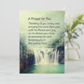 Carte Une Prière Pour Vous Belle Nature Cascade Appartem (Debout devant)