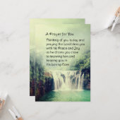 Carte Une Prière Pour Vous Belle Nature Cascade Appartem (Devant/Arrière en situation)