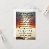 Carte Une Prière Quotidienne Pour Clarity Flat Grey Card (Devant/Arrière en situation)