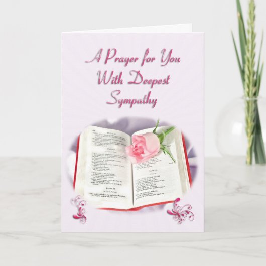 Carte Une prière venue avec une profonde sympathie (Devant)