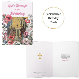 Carte Une profusion de fleurs Anniversaire chrétien orth