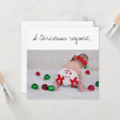 Carte Une proposition de parrain Noël Bébé avec couche (Devant/Arrière en situation)