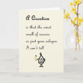 Carte Une Question Un Poème De Félicitations Drôle Pour  (Fleur jaune)