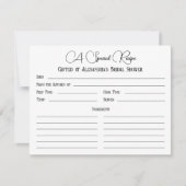 Carte Une recette spéciale pour la Fête des mariées (Devant)