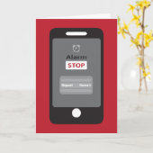 Carte Une retraite amusante Arrêtez l'alarme (Fleur jaune)