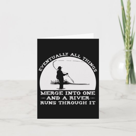 Carte Une Rivière Traverse À Travers Elle Pêche À Voler (Devant)