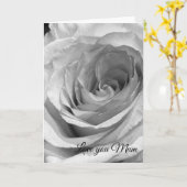 Carte Une rose pour maman (Fleur jaune)
