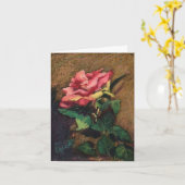 Carte Une rose rose (Fleur jaune)