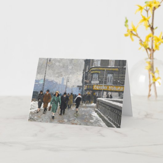 Carte Une rue d'hiver | Paul Fischer (Fleur jaune)