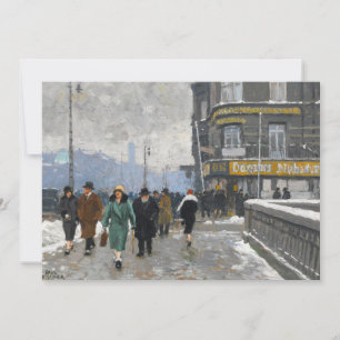 Carte Une rue d'hiver Paul Fischer