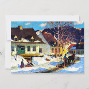 Carte Une rue du village de Québec - Clarence Gagnon