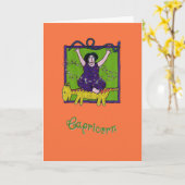 Carte Une salutation Artsy de Capricorne (Fleur jaune)