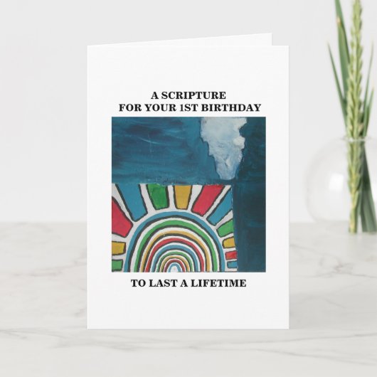 CARTE UNE SCRIPTURE POUR VOTRE 1ER ANNIVERSAIRE (Devant)