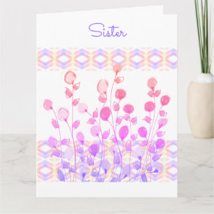 Carte Une soeur voeux d'anniversaire