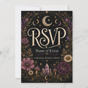 Carte « Une soirée magique vous attend » RSVP