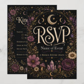 Carte « Une soirée magique vous attend » RSVP (Devant / Derrière)