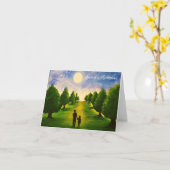 Carte Une soirée moderne avec lumière tamisée avec des a (Fleur jaune)