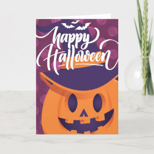 Carte Une sorcière citrouille joyeuse Halloween