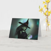 Carte Une sorcière méchante qui fait un sort (Fleur jaune)