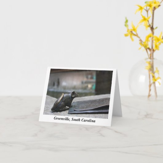 Carte Une souris studieuse (Fleur jaune)