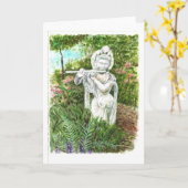 Carte Une statue de Madame avec une cannelure (Fleur jaune)