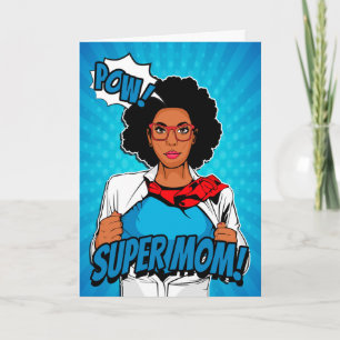Carte Une super maman afro-américaine pour la fête des m