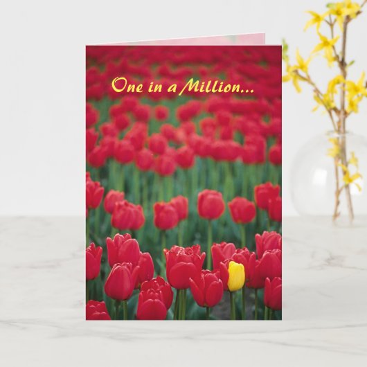 Carte Une sur un million... (Fleur jaune)